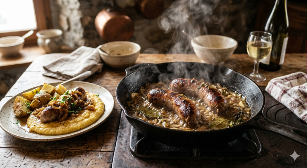 Recette diots au vin blanc de Savoie facile et rapide