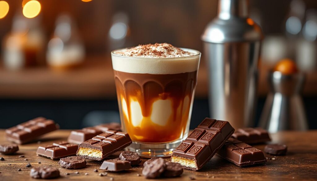 découvrez la recette facile et délicieuse du cocktail bonbon twix, parfait pour surprendre vos invités avec une boisson sucrée et gourmande.