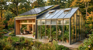Maison serre bioclimatique