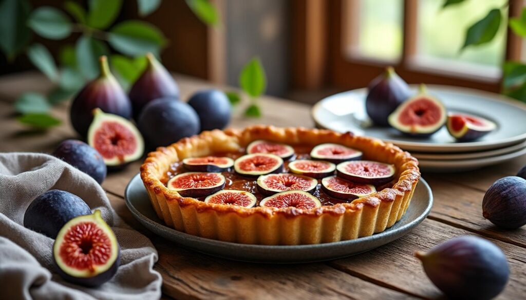 découvrez la recette facile de tarte aux figues des carnets de julie, idéale pour un dessert gourmand et rapide à préparer.