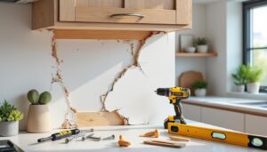 découvrez comment réparer et renforcer efficacement un meuble haut de cuisine arraché du placo pour assurer sa solidité et sa sécurité.