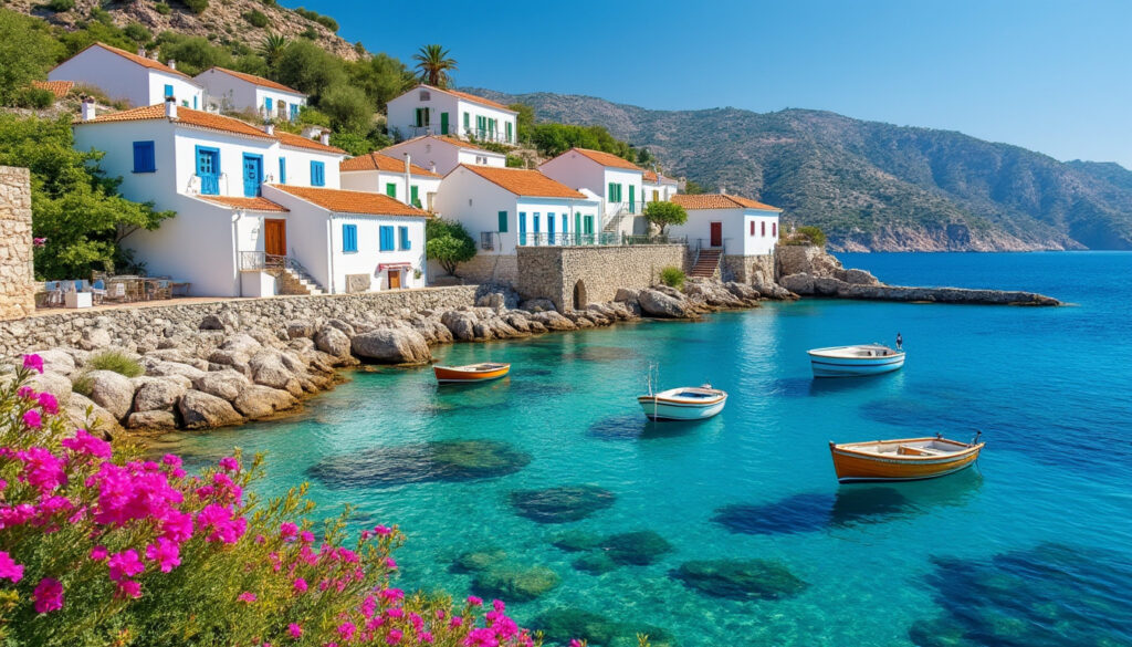 découvrez limeni, un charmant village grec au bord d'une eau turquoise éclatante, idéal pour une escapade pittoresque alliant nature et authenticité.