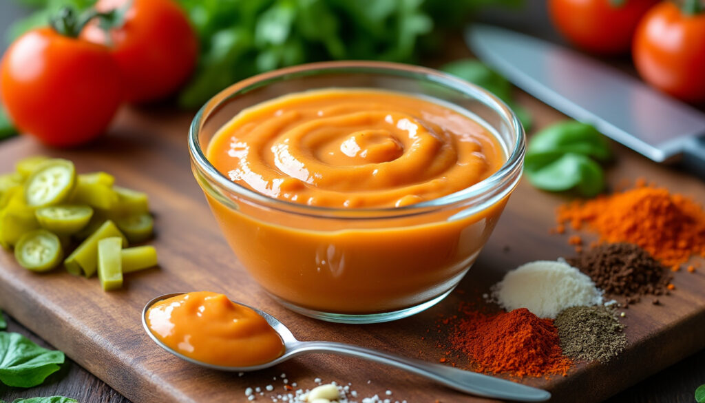 découvrez une recette simple et rapide pour préparer une sauce burger maison en seulement 5 minutes, parfaite pour sublimer vos burgers faits maison.