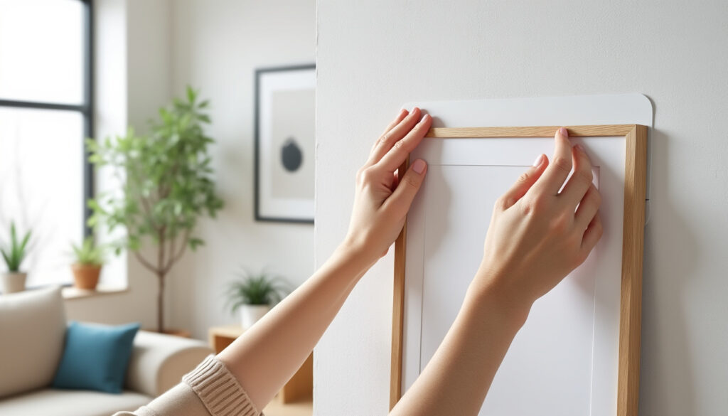 découvrez comment accrocher un cadre facilement et sans faire de trous grâce à des astuces simples et efficaces pour préserver vos murs.