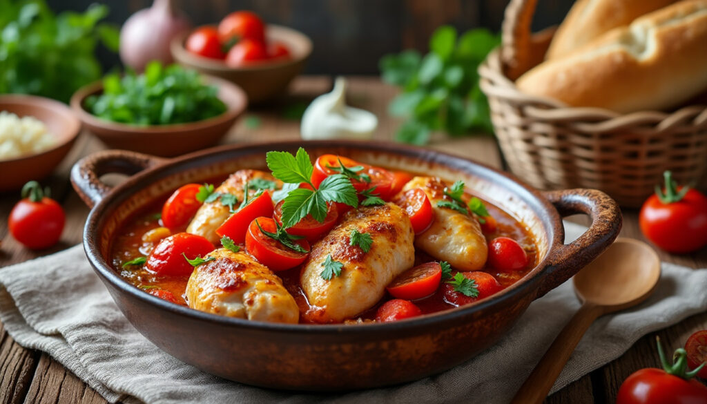 découvrez la recette traditionnelle facile du poulet basquaise de ma grand-mère, un plat savoureux et authentique pour régaler toute la famille.