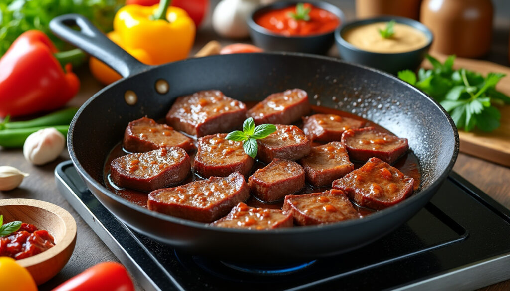 découvrez une recette facile et rapide de viande à fondue à la poêle, savoureuse et parfaite pour un repas convivial en toute simplicité.