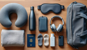 découvrez notre kit pour voyager en avion avec des accessoires indispensables et pratiques pour un confort optimal et un voyage sans stress.